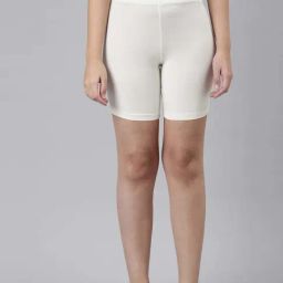 Go Colors! Cream Cotton Slim Fit Sports Shorts-picture-16
