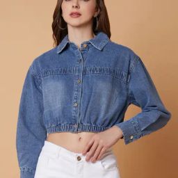 SHOWOFF Blue Regular Fit Denim Jacket-8