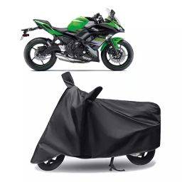 Auto Pearl Polyester Two Wheeler Cover for Kawasaki Ninja 650 (Grey)-image-47