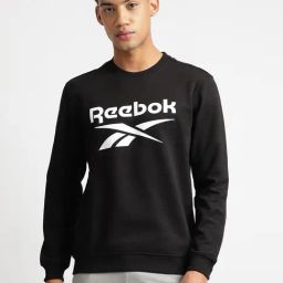 Reebok Black Regular Fit Print Sweatshirt-image-45
