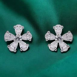 crash.club by CKC 925 Sterling Silver Astra Pear Bloom Stud Earrings-image-77