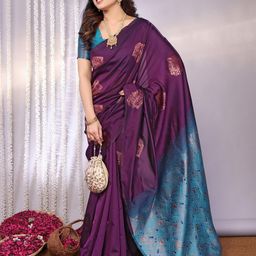 Styleveda Woven Design Banarasi Saree With Unstitched Blouse Piece-image-29