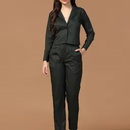 TAHVO Notched Lapel Collar Top With Trousers Co-Ords-picture-21