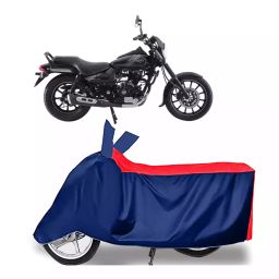 Auto Pearl Two Wheeler Cover with Bag for Bajaj Avenger 180 Street, Red & Blue-image-85