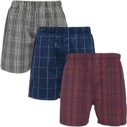 XYXX Multicolor Check Boxers - Pack of 3-picture-19