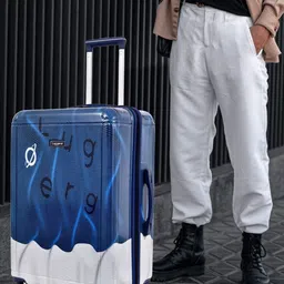 Luggero Printed Hard-Sided Medium Trolley Bag-13