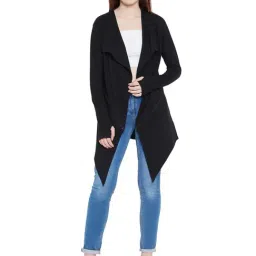 Hypernation Black Cotton Shrug-51