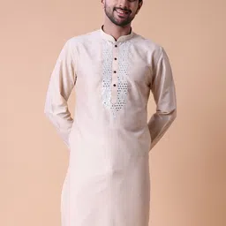 MAAHI FABS Men Embroidered Mirror Work Kurta-picture-32