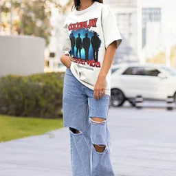 CAPTCHA Women Printed Pockets T-shirt-picture-15