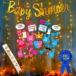 Party Propz Baby Shower Decoration Kit Pack of 33 - Multicolour-image-88