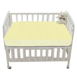 Trance Home Linen Cotton Terry Waterproof Crib Protector | Baby Mattress / Bed Protector (28x52 Inch,Ivory Yellow)-Pack of 2-picture-11