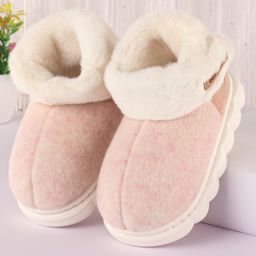 Oh! Pair Winter Shoes With Fur Lining & Velcro Closure - Pink-image-16
