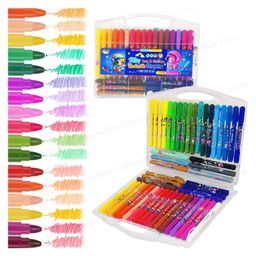 Bunie Twistable Crayons for Kids - 48 Shades Rolling Crayons with Box - Multicolor-17