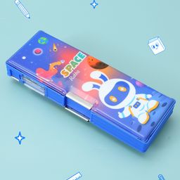 Pencil Box with Space Theme - Navy Blue-23