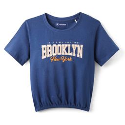Pine Kids Cotton Knit Half Sleeves Top with Text Print - Navy Blue-picture-32