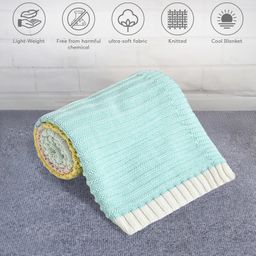 Mi Arcus 100% Cotton Summer Purl Knitted Blanket - Multicolor-image-31
