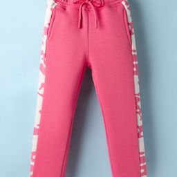 Olio Kids Knit Full Length Fleece Pant with Camouflage Print - Pink-picture-30