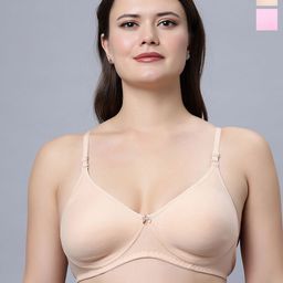 Eden Women Pack Of 2 Full Coverage Non Padded Non-Wired Cotton T-shirt Bra-picture-16