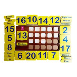 WISSEN Number Counting Game Puzzle From 1 to 20 Multicolour - 20 Pieces image 3