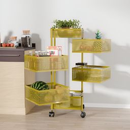 RUBOXA Gold-Toned 2025 Metal Multi-Purpose Kitchen Organizer-picture-3