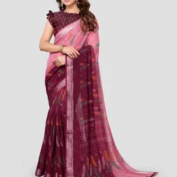saretramall Ethnic Motifs Printed Zari  Maheshwari Saree-picture-21