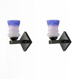 1ST TIME Blue & White Solid Glass Traditional Cylinder Wall Lamps Wall Lamps-picture-14