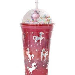 The Procure Store All Over Unicorn Printed Sippers With Bubble Lid  Red - 500 ml image 4
