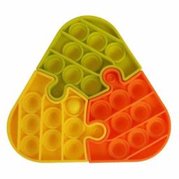 FunBlast Round & Triangle Shaped Pop Bubble Stress Relieving Silicone Pop It Fidget Toy Pack Of 2 - Multicolour image 5