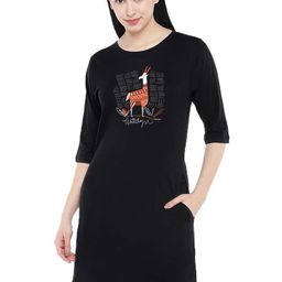 Moda Rapido Print T-shirt Dress-image-53