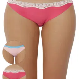 Triumph Pink Stretty Lace Tanga Brief - Pack Of 2-image-7