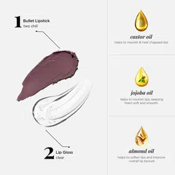 Bella Vita Organic Two Good! 2 In 1 Hydrating Lipstick & Gloss - 4.2g + 2ml Two Chill image 4