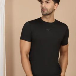 Sweet Dreams Black Regular Fit Lounge T-Shirt-image-37