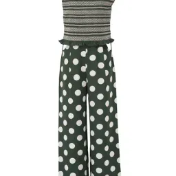 Cutecumber Kids Green Printed Jumpsuit-image-7