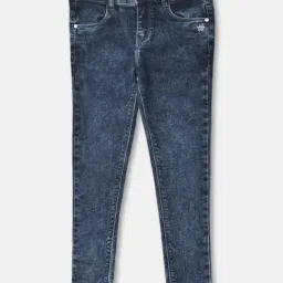 Crimsoune Club Kids Blue Printed Jeans-image-83