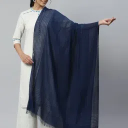 Aurelia Blue Cotton Dupatta-picture-13