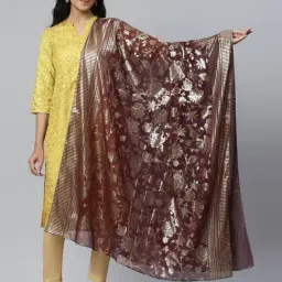 Aurelia Maroon Printed Dupatta-92