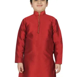 SG Yuvraj Kids Red Printed Full Sleeves Kurta-picture-27