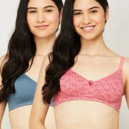 Ginger by Lifestyle Assorted Color Printed Bra - Pack Of 2-image-30