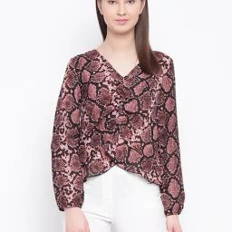Marie Claire Pink Printed Top-image-26