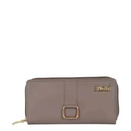 Enoki Beige Solid Zip Around Wallet for Women-image-17