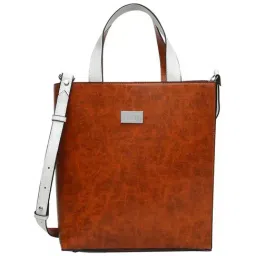 KLEIO Orange Solid Medium Handbag-45