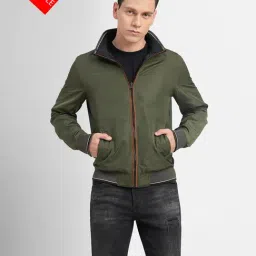 Jack & Jones Black & Green Regular Reversible Fit Jacket-image-10