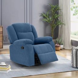 Duroflex Avalon RRR Blue Polyester Rocking & Revolving Single Seater Recliner-image-80