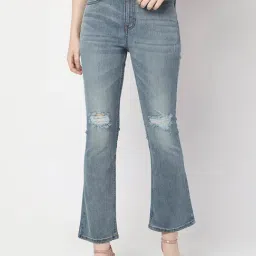 Vero Moda Blue Blended Distressed Jeans-image-13