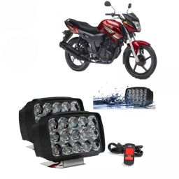 Cartronics 15  LED Fog Light With On/Off Switch  for Yamaha SZ X (Set of 2 Pcs)-3