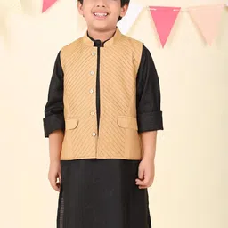 Fabindia Boys Woven Design Nehru Jacket-picture-17