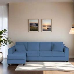 Trevi Aristocrat Velvet LHS 6 Seater Sectional Sofa (Baltic Blue)-picture-34