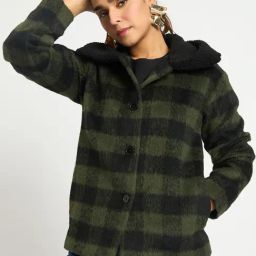 FEMMELLA Green Regular Fit Checked Jacket-image-81