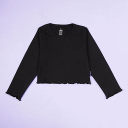 KiddoPanti Girls Round Neck Pure Cotton T-shirt-image-0