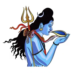 Decor Villa Multicolor Shiva Wall Sticker-picture-37
